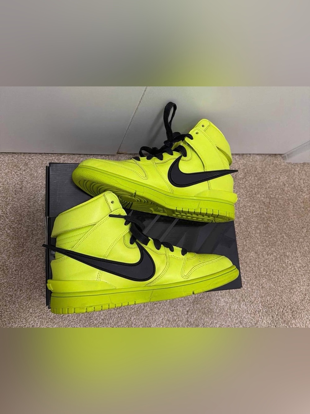 Nike Dunk High (Ambush Flash Lime) - Size 9.5W